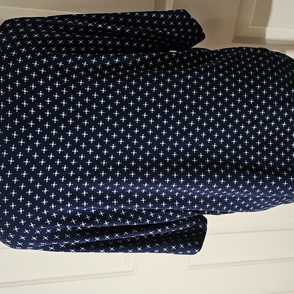 Chico's Blue and White Graphic Boxy Blouse Patch Work Top. Size 2(large).] - Picture 6 of 12